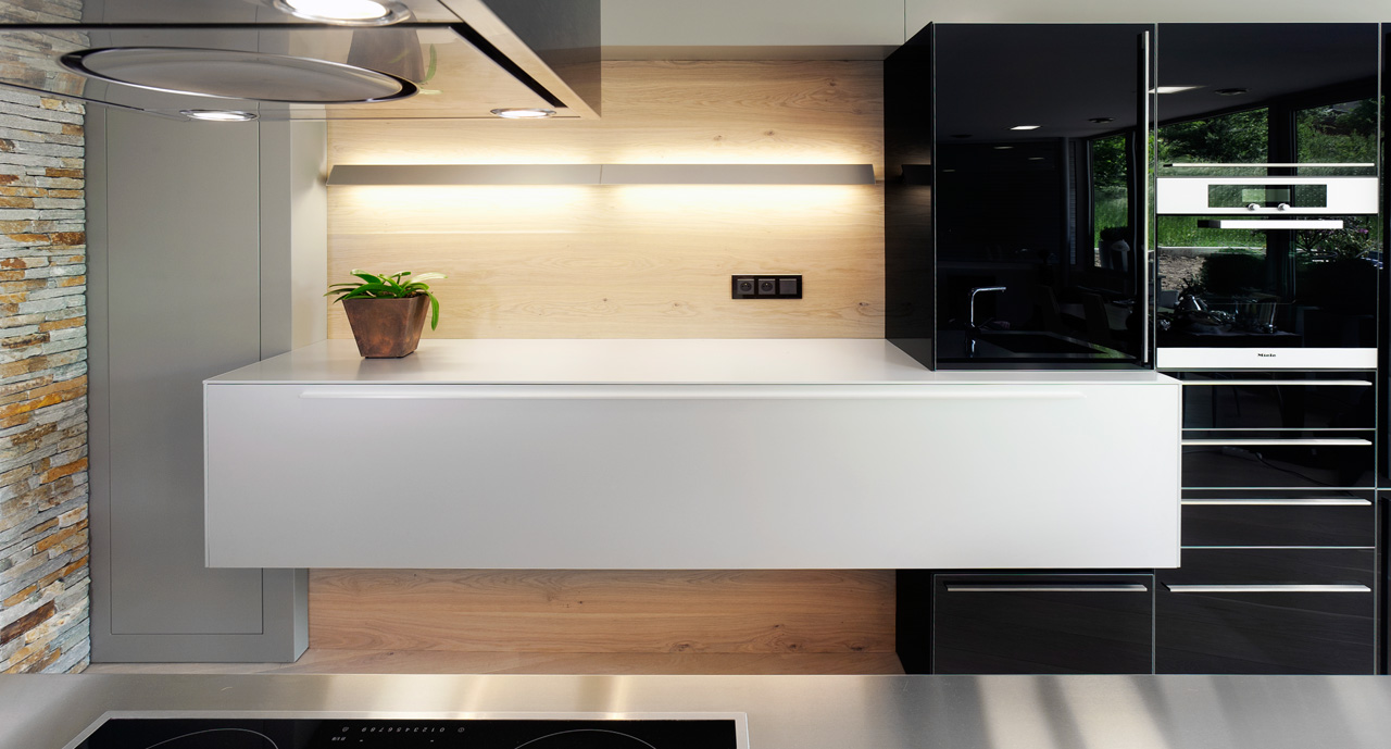 plan 3 kitchens / Residence II. in Zlin / Elegant minimalism
