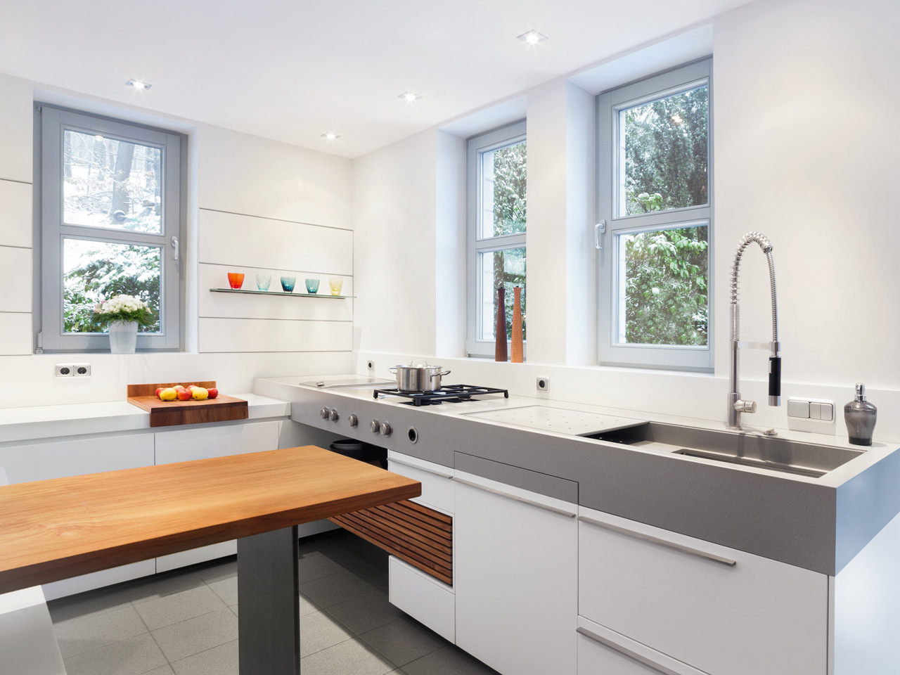 plan 3 kuchyně / Rezidencia v Nemecku / Klasický tvar miestností s moderným riešením